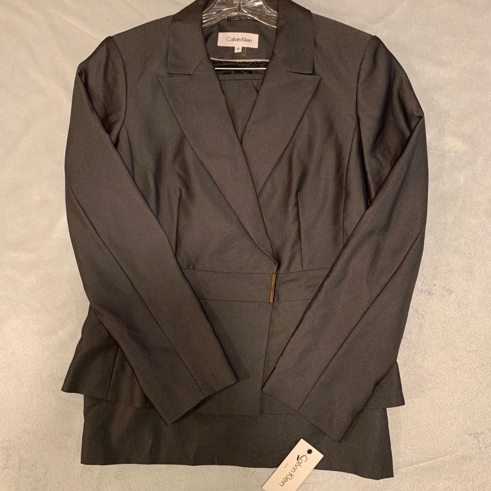 NWT Calvin Klein 2-Piece Gray Skirt Suit - Picture 8 of 8
